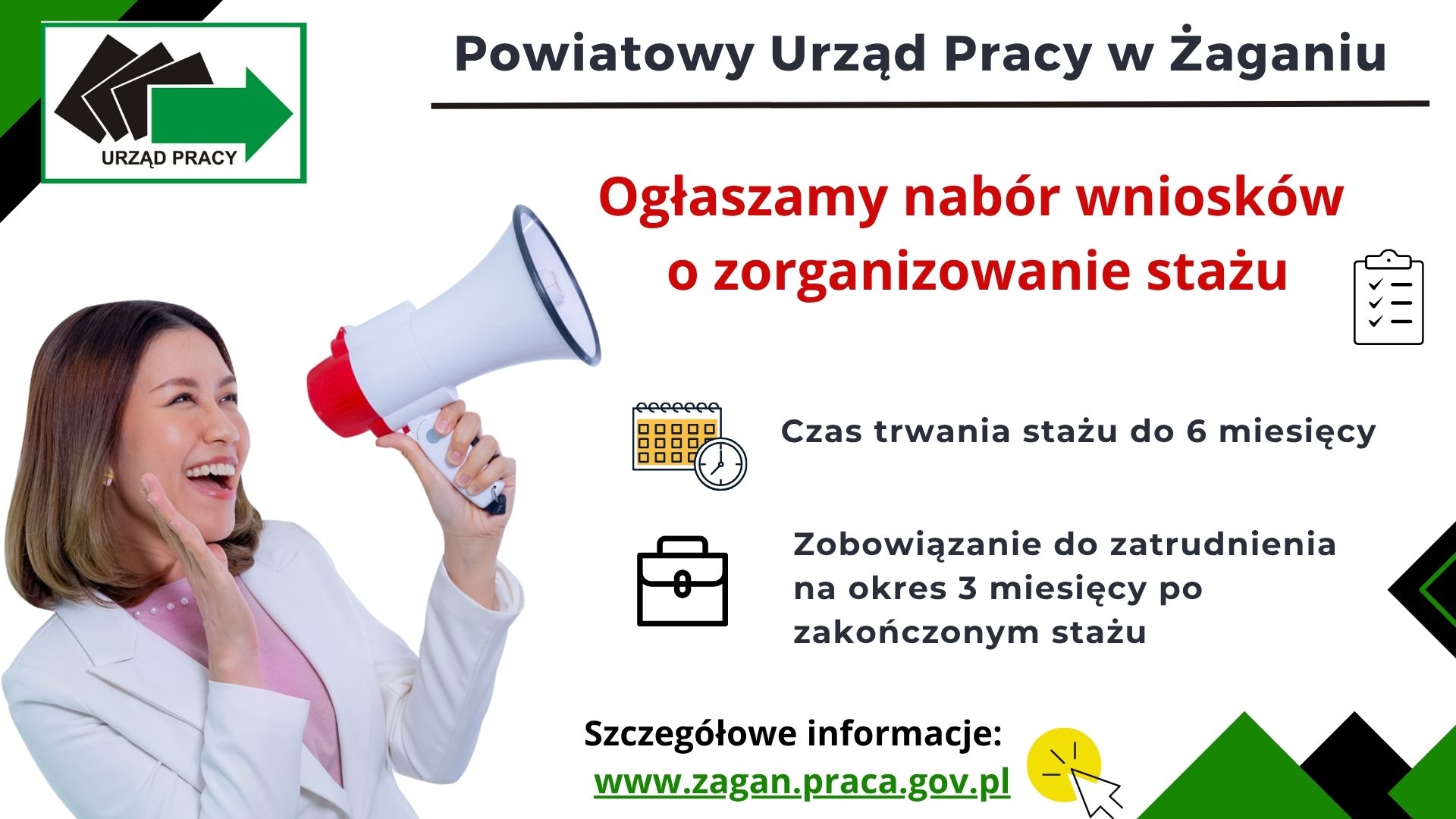 Zdjęcie artykułu Nabór wniosków o zawarcie umowy o zorganizowanie stażu