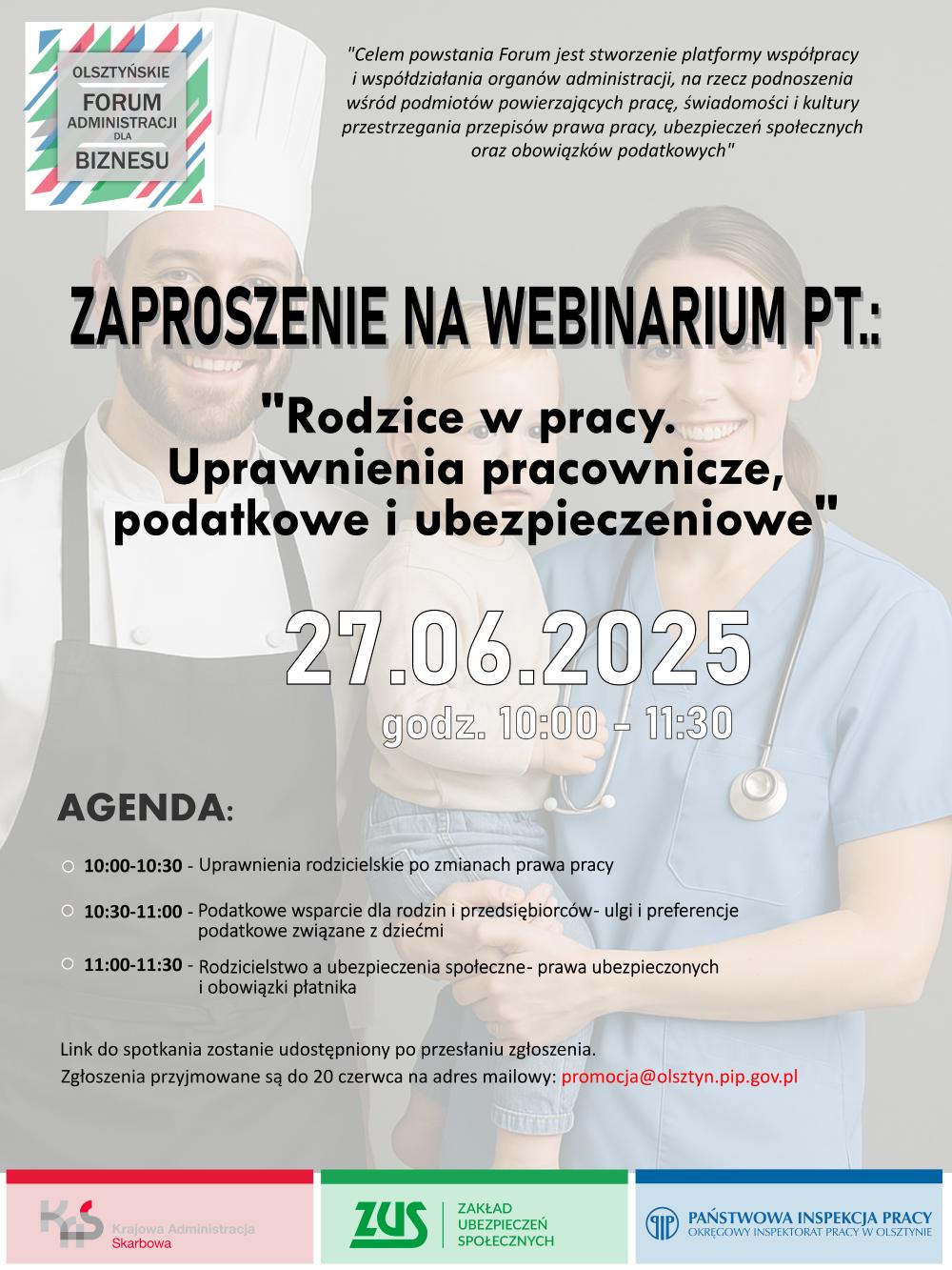 Plakat - Rodzice w pracy